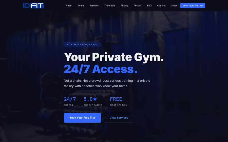 ID FIT's new TidyWeb website: fast, modern, built for the business