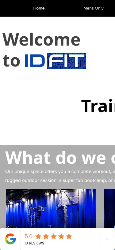 ID FIT's old site on a phone: cramped and hard to use